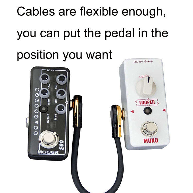 Single Block Audio Instrument Electric Guitar Effect Line, Cable Length: 15cm(Flat Head Silver)