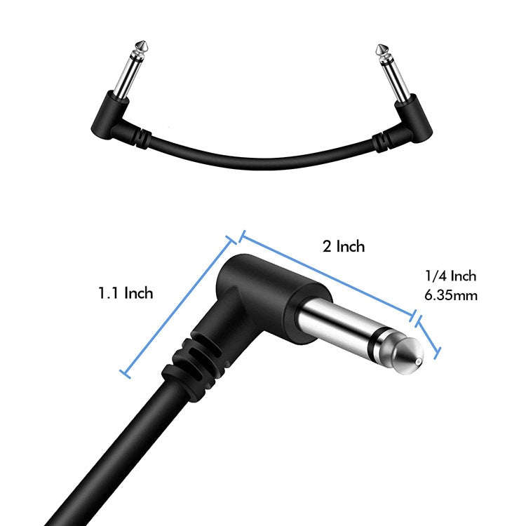 Single Block Audio Instrument Electric Guitar Effect Line, Cable Length: 30cm(Black)