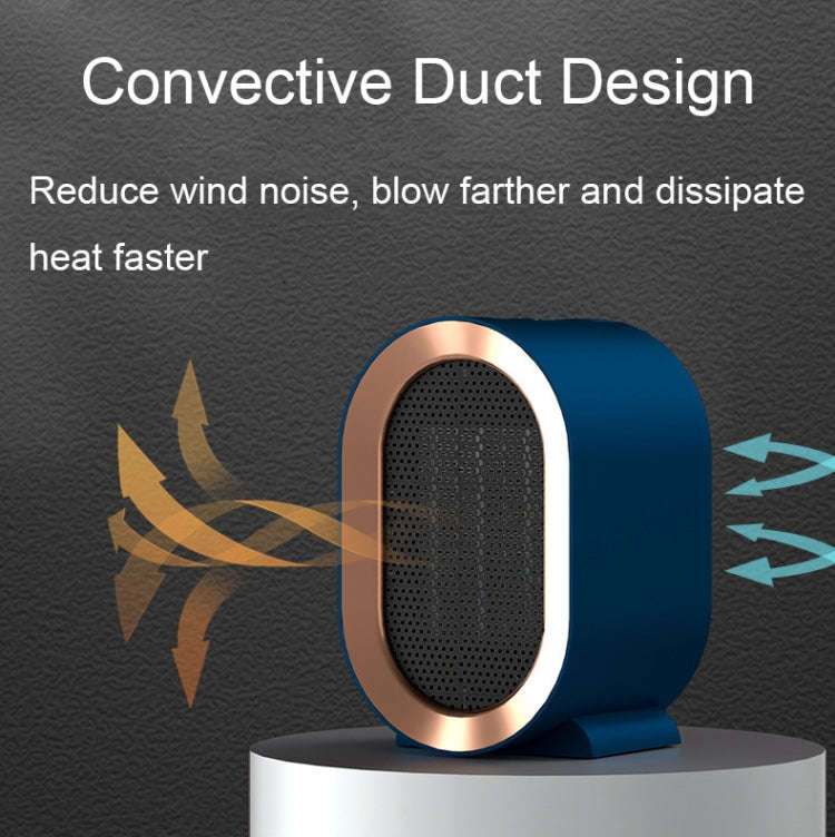 XH-1201 Winter Desktop Small Heater Quiet Fast Heat PTC Electric Heater, CN Plug(Blue)