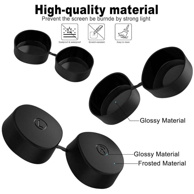 VR Silicone Eye Mask+Lens Protective Cover+Joystick Hat, For Meta Quest 2(Blue)