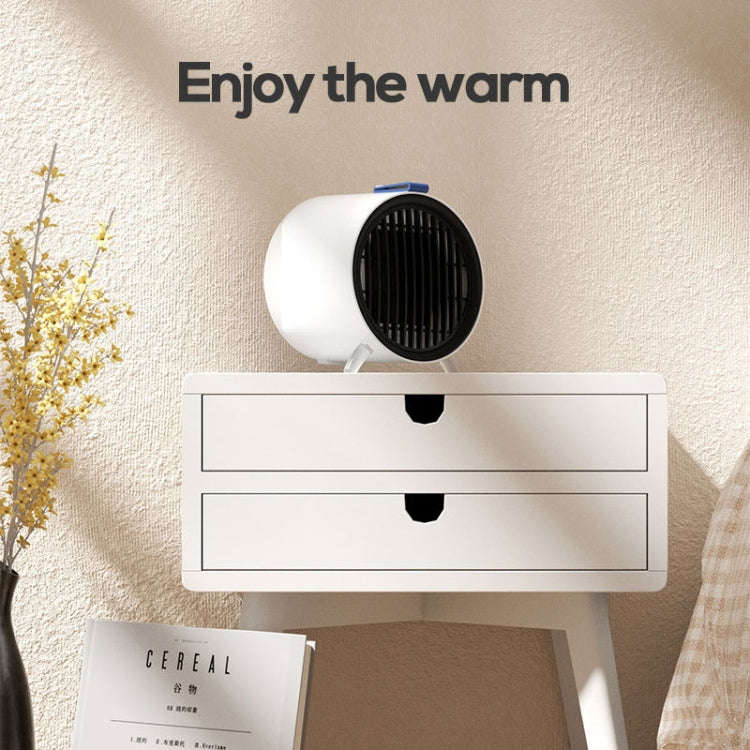 XY-610 Home Office Desk Mini Low Noise Heater Warm Air Machine, Plug Type: US Plug(White)