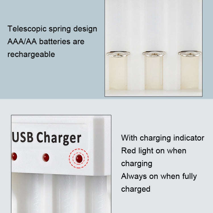 4 PCS BMAX B-03 3 Slot NiMH Battery Charger AA/AAA Battery USB Charger(Boxed)