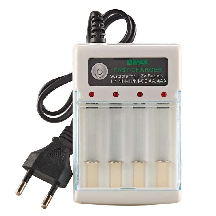 BMAX 4 Slot Independent AA/AAA Battery Charging Seat(EU Plug)
