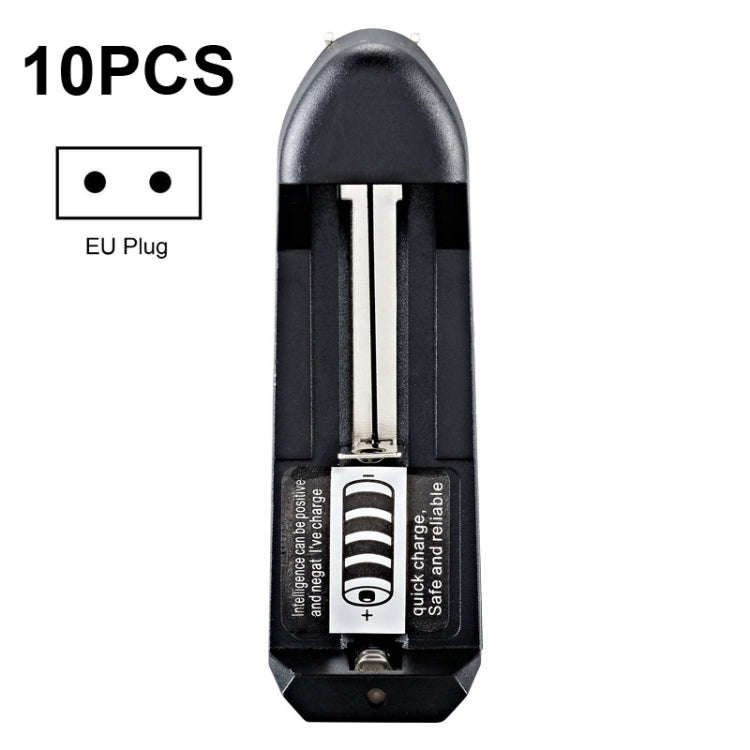10 PCS BMAX Single Slot Direct Insert Power Supply 18650 Lithium Battery Charger(EU Plug)