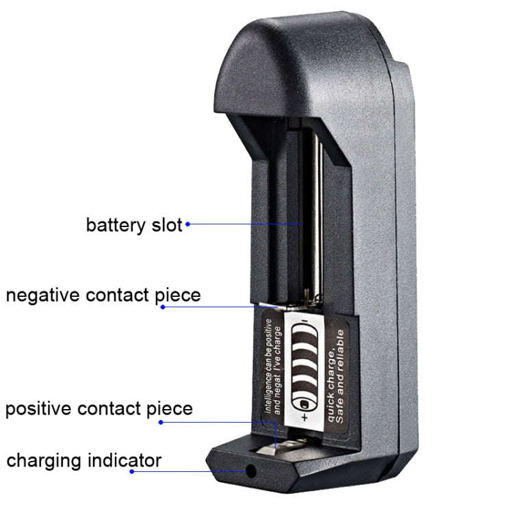 10 PCS BMAX Single Slot Direct Insert Power Supply 18650 Lithium Battery Charger(EU Plug)
