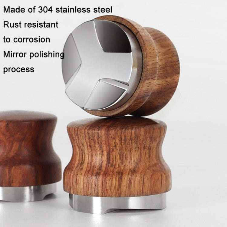 51 mm Pear Wood Stainless Steel Coffee Compressor