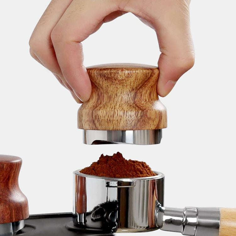 53 mm Pear Wood Stainless Steel Coffee Compressor