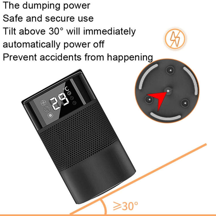 N8 Table Air Heater Indoor Quick Heat Energy Saving Electric Heater,  Specification: EU Plug(Black)