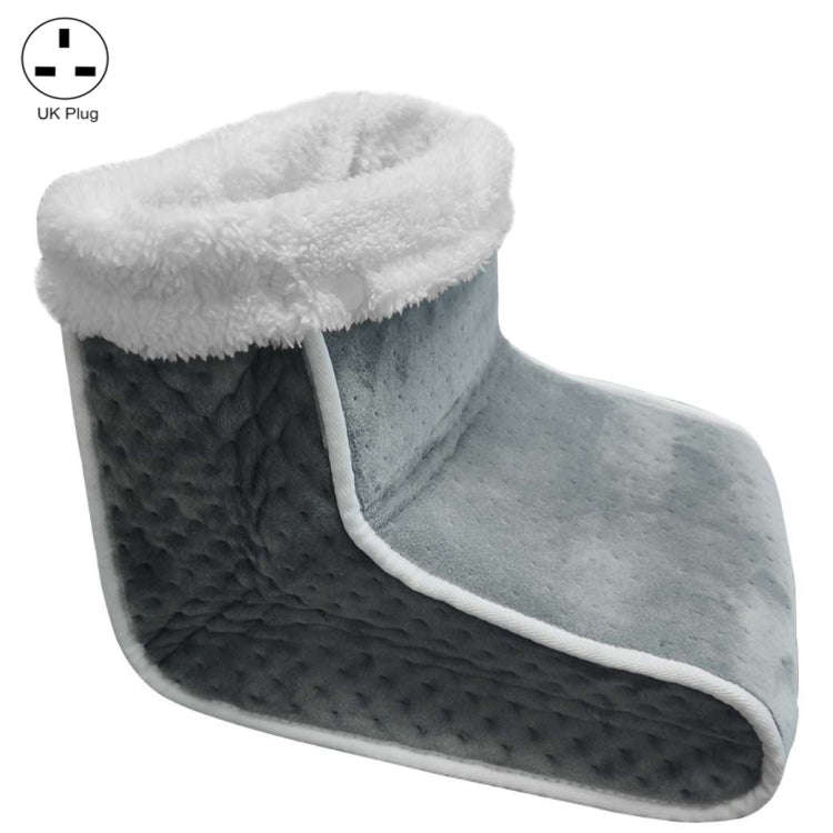 Plug-in High-top Electric Foot Warmer Heated Foot Warmer Boots UK Plug 240V(Dark Gray)