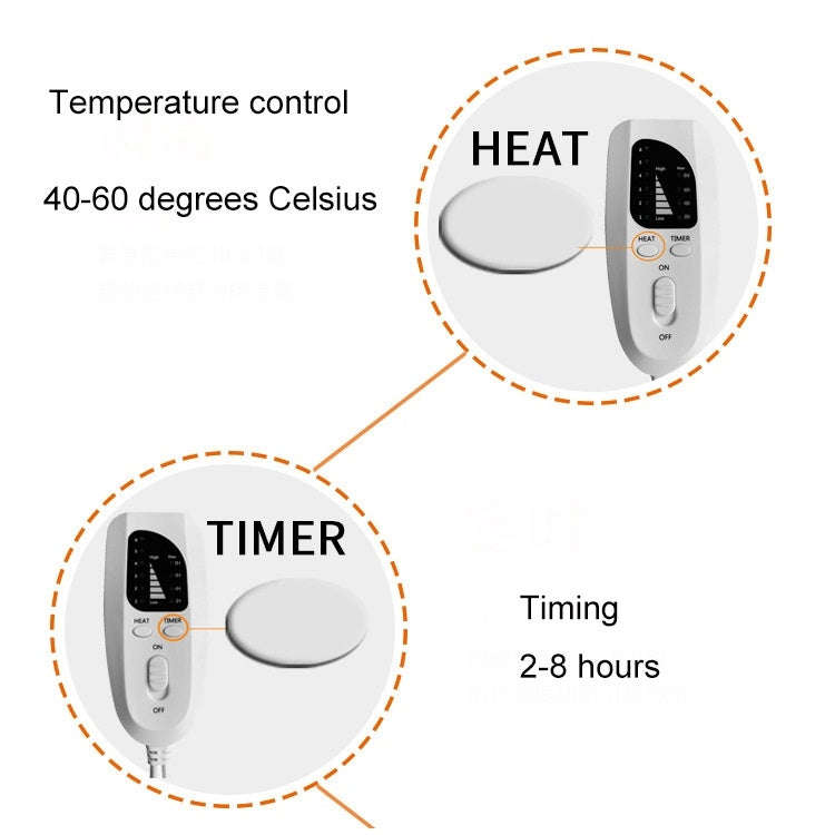 Plug-in High-top Electric Foot Warmer Heated Foot Warmer Boots EU Plug 230V(Dark Gray)