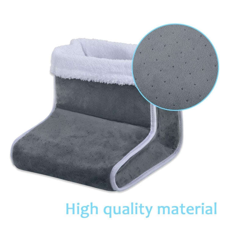 Plug-in High-top Electric Foot Warmer Heated Foot Warmer Boots EU Plug 230V(Dark Gray)