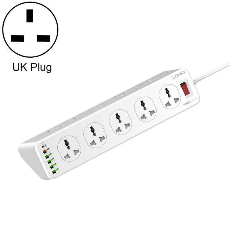LDNIO SC10610 30W 10+6 Ports Multifunctional Travel Home Office Fast Charging Socket, Spec: UK Plug