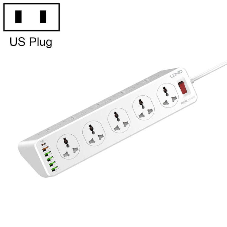 LDNIO SC10610 30W 10+6 Ports Multifunctional Travel Home Office Fast Charging Socket, Spec: US Plug