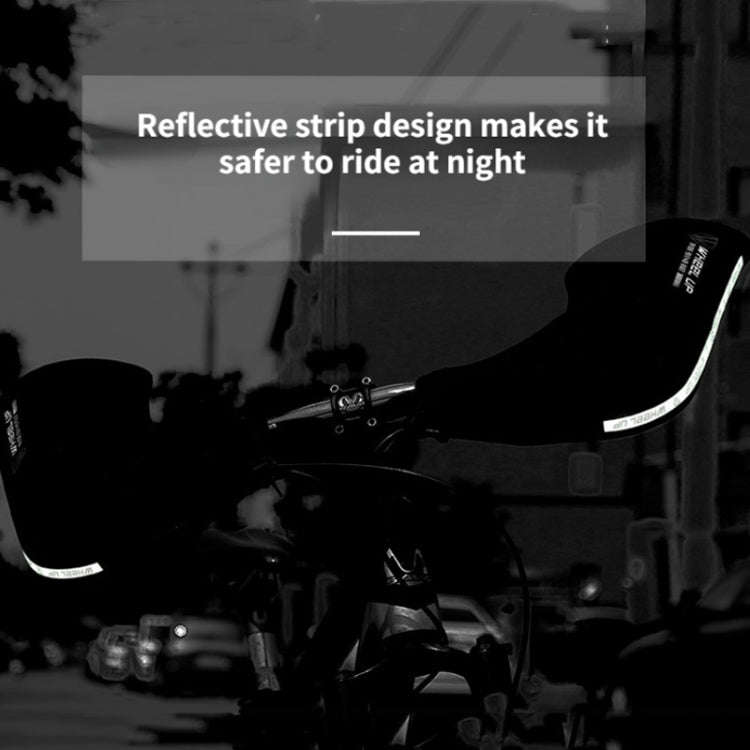 WHEEL UP Winter Bike Handlebar Gloves Bicycle Bar Thermal Mittens,Style: Mountain Bike Reflective