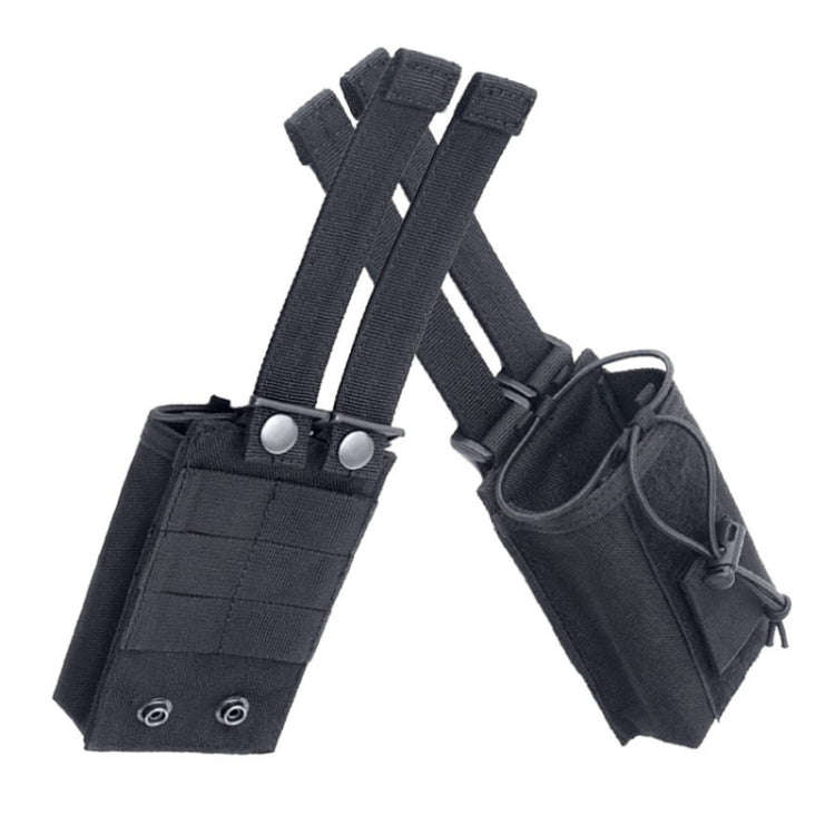 Outdoor Walkie-talkie Protection Bag Storage Belt Pouch(Black)