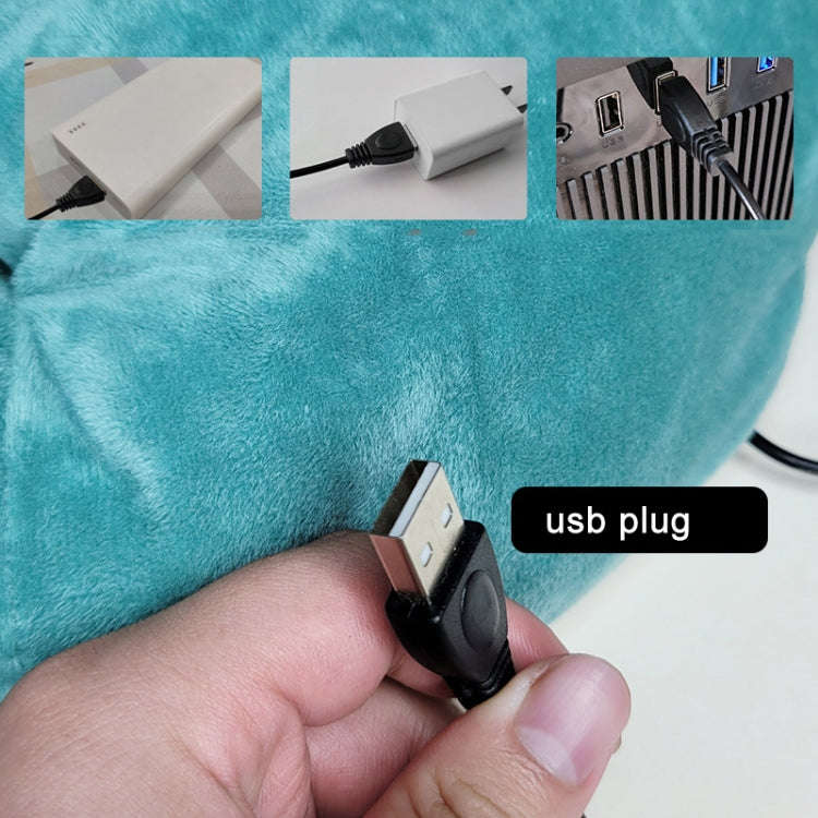 USB Heating Foot Warmer Comfortable Plush Foot Warmer(Pink)