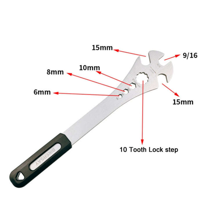 BIKERRSAY Multifunctional Extended Bicycle Pedal Wrench(BT034S)
