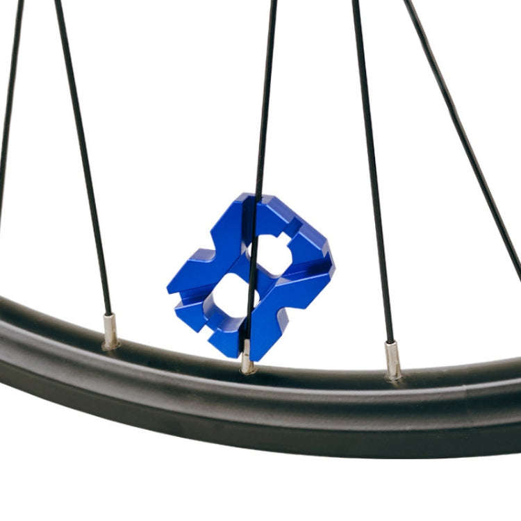 BIKERSAY BT058 Bicycle Spoke Wrench Wheel Ring Steel Wire Winding Tool(Blue)