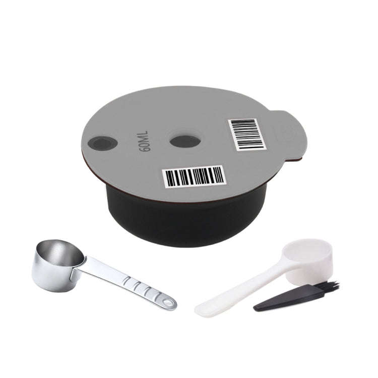 ICafilas YB01 Reusable Coffee Filter, Color: Gray+HLB18 Stainless Steel Spoon(60ml)