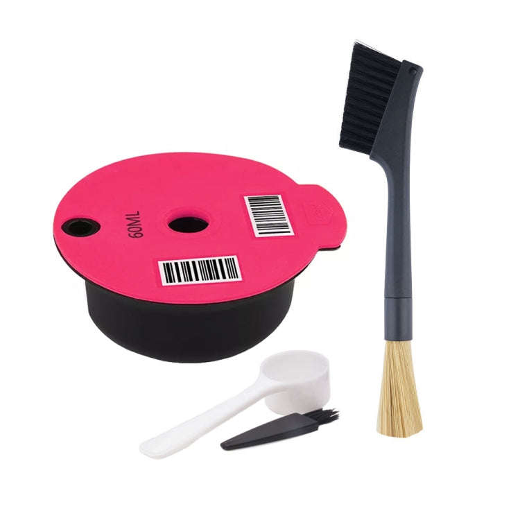 ICafilas YB01 Reusable Coffee Filter, Color: Pink+Double Head Brush(60ml)