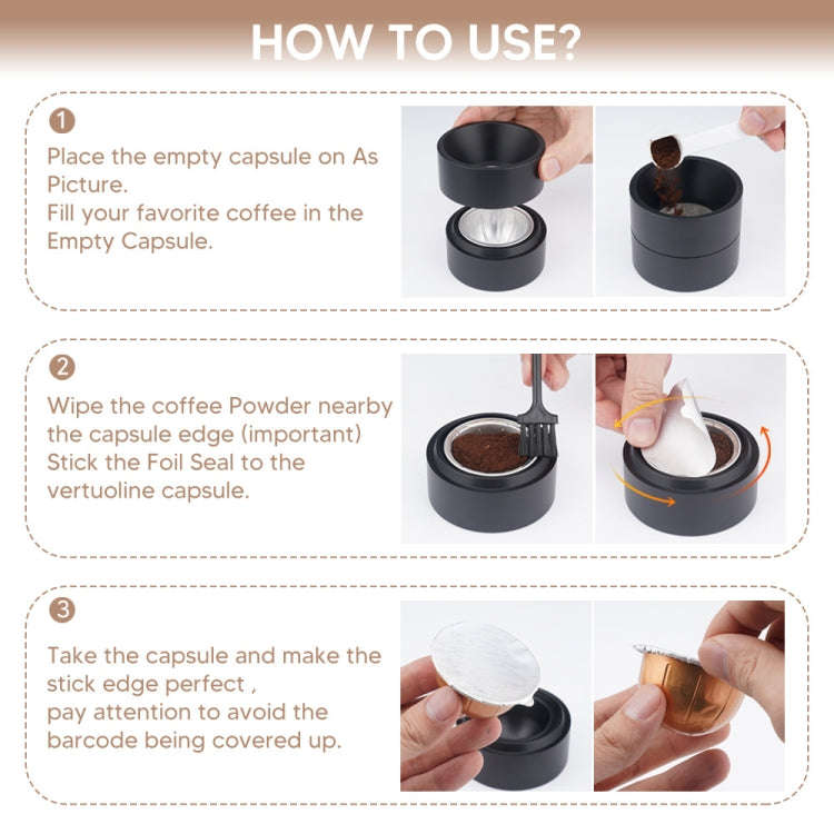 ICafilas Coffee Capsule Shell For Nespresso Vertuo Plus ENV 135/Vertuo ENV 150/BNV450WHT1BUC1, Co...