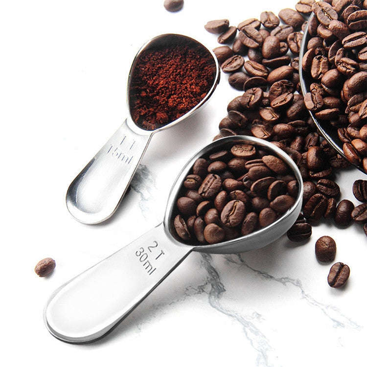 YG-MC12 304 Thickened Stainless Steel Coffee Spoon Scales Scaling Spoon, Specification: Small