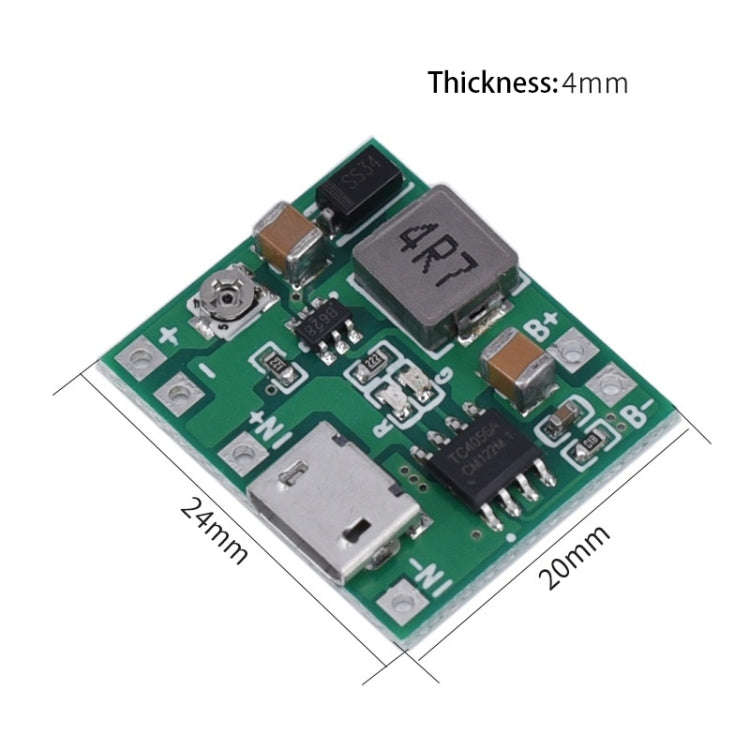 3.7V 18650 Single Cell Lithium Battery Adjustable Boost Voltage Converter Module With Charging Ci...