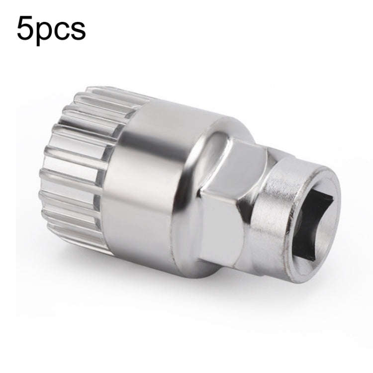 Mountain Bike Square Hole Removal Installation Shaft Sleeve(Silver)