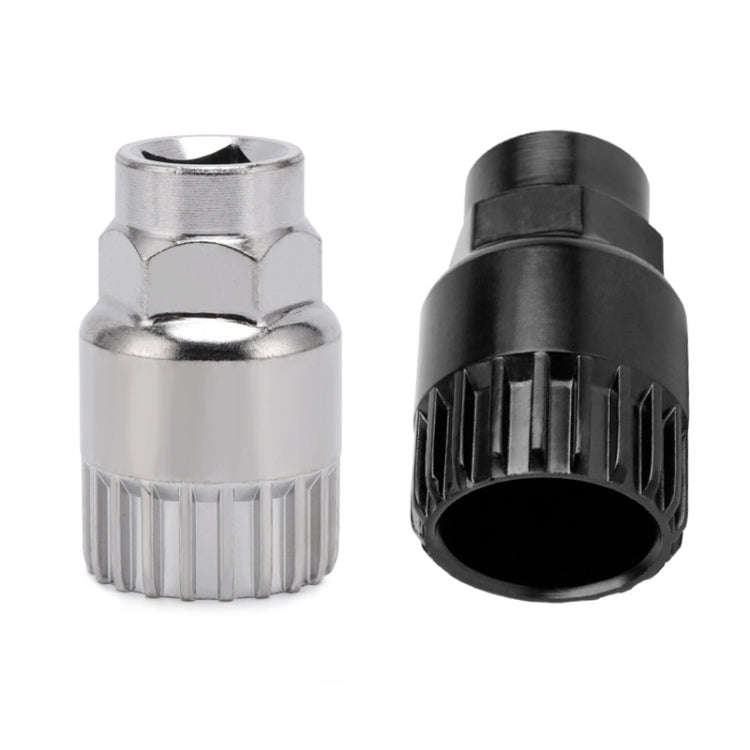 Mountain Bike Square Hole Removal Installation Shaft Sleeve(Silver)