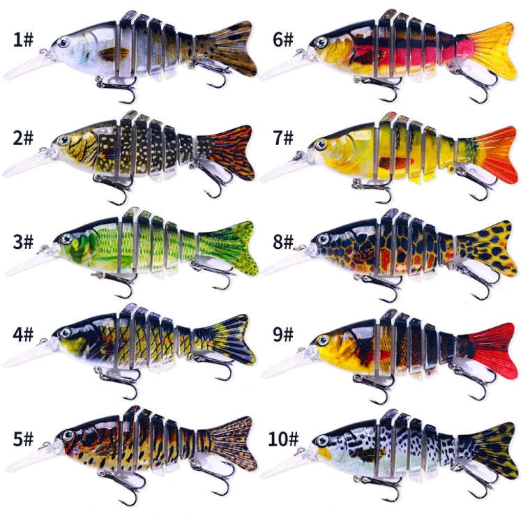 HENGJIA JM065 12cm Luya Fishing Gear Bait Multi-Section Fish Sinking Lure(8)
