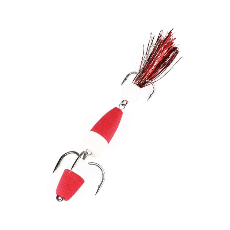 W.P.E PMG-M Foam Hook Soft Worm Bait Three Anchor Hook Fake Lures, Size: M(40)