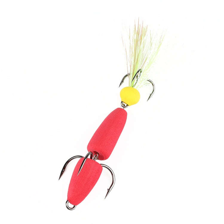 W.P.E PMG-M Foam Hook Soft Worm Bait Three Anchor Hook Fake Lures, Size: M(50)