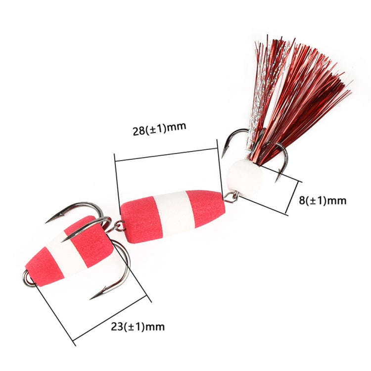W.P.E PMG-M Foam Hook Soft Worm Bait Three Anchor Hook Fake Lures, Size: M(41)