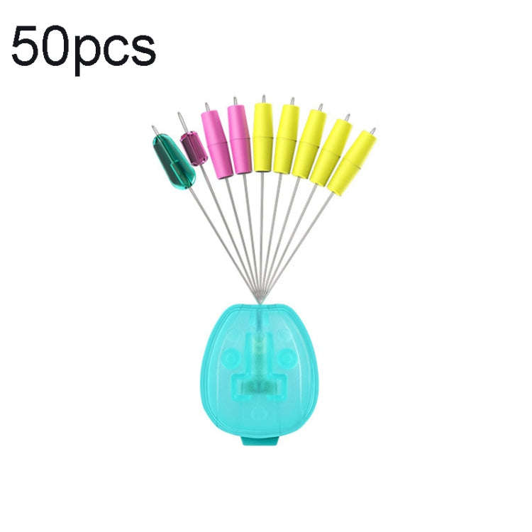 50pcs Drum Type Space Bean Fishing Gear Supplies for Fishing Rods, Size: XS(5+2+2 Yellow)