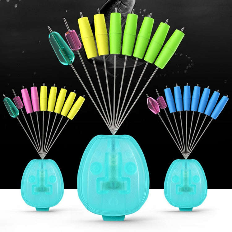 50pcs Drum Type Space Bean Fishing Gear Supplies for Fishing Rods, Size: XS(7+2 Blue)
