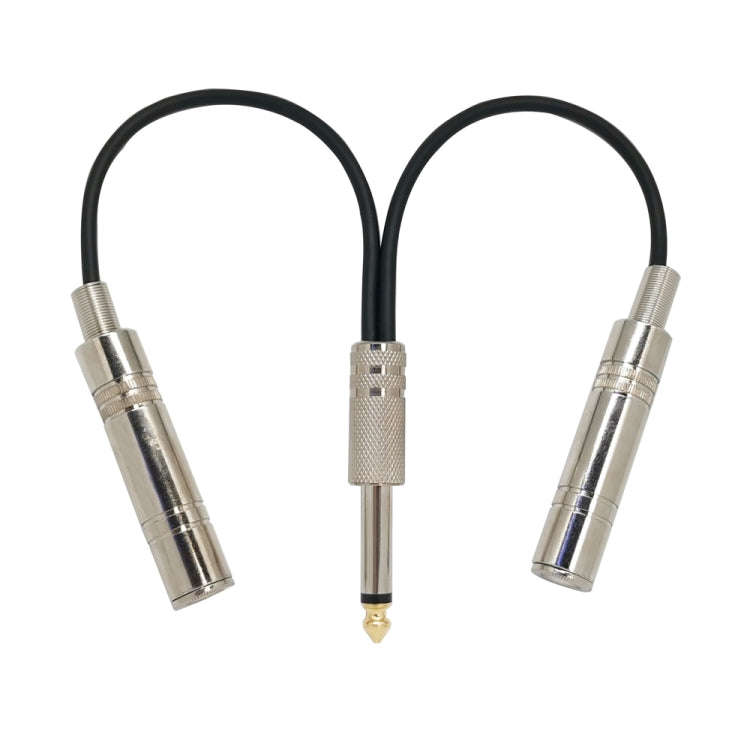 6.35mm Male To 2 Female Single Channel Noise Reduction Shielded Bass Electric Guitar Cable Musica...
