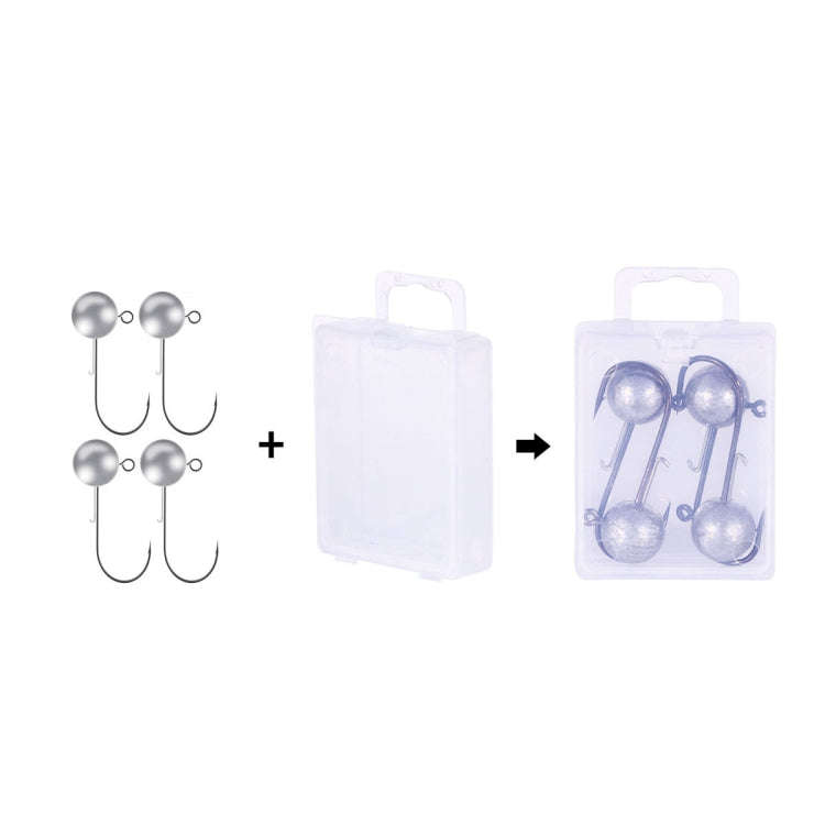HENGJIA JI035 4pcs 20g Lead Head Hook Fishing Gear Lua Anti-drop Hooks