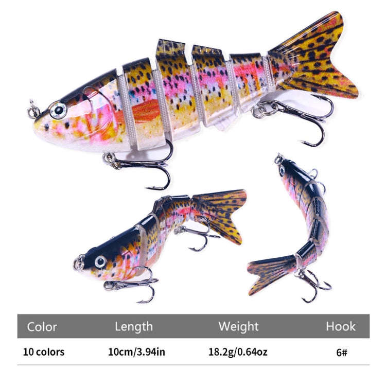 HENGJIA JM061 Multi-segment Fish Bionic Lure Submerged Lures, Size: 10cm 18g(8)