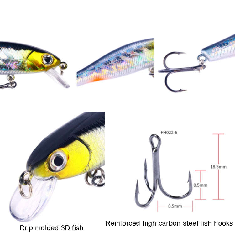 HENGJIA MI160 8.8cm 9g Floating Water Minno Fake Bait, Color: 3