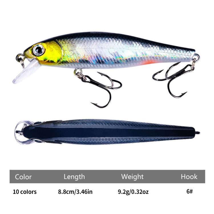 HENGJIA MI160 8.8cm 9g Floating Water Minno Fake Bait, Color: 3