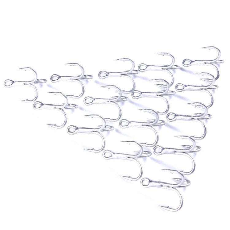 HENGJIA FH061 10pcs Three-jaw Treble Blood Groove Hooks, Specification: 4