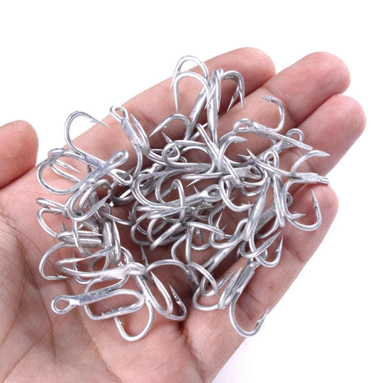 HENGJIA FH061 10pcs Three-jaw Treble Blood Groove Hooks, Specification: 4