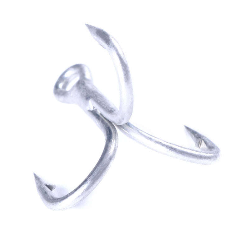 HENGJIA FH061 10pcs Three-jaw Treble Blood Groove Hooks, Specification: 6
