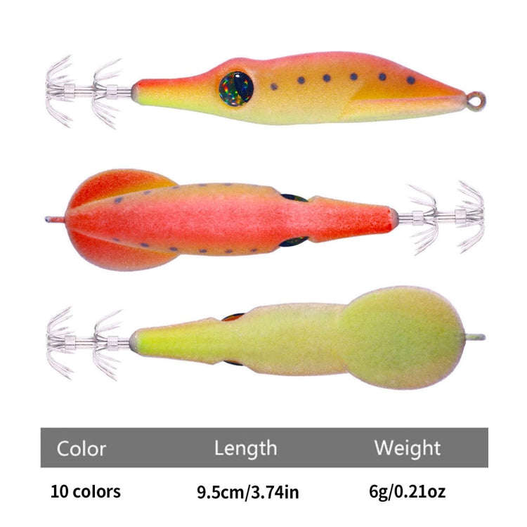 HENGJIA SJ042 Squid Steel Filament Shrimp Bionic Bait Sea Fishing Lures, Size: 9.5cm 6g(Sky Blue)