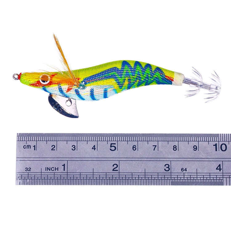 HENGJIA SJ037 Luminous Electroplated Flash Wooden Shrimp Squid Lures(Red)