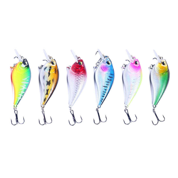 HENGJIA CB060 7cm 9.5g Lure VIB Rock Little Fatty Floating Fake Baits, Color: 6 Colors Boxed