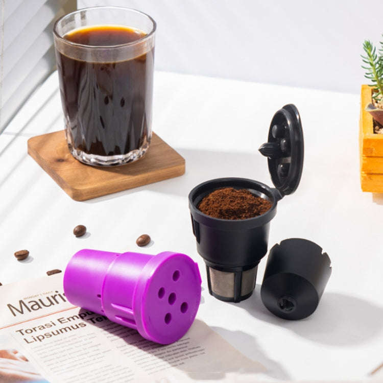 For Keurig Reusable Coffee Capsule Filter Cup Refillable K Cup Filter Basket Pod(Purple)