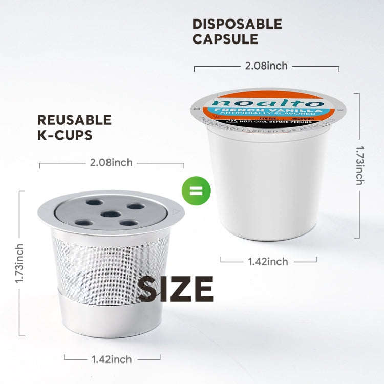 For Keurig K-Supreme Plus Coffee Machine Reusable Stainless Steel Filter Five-hole K Cup