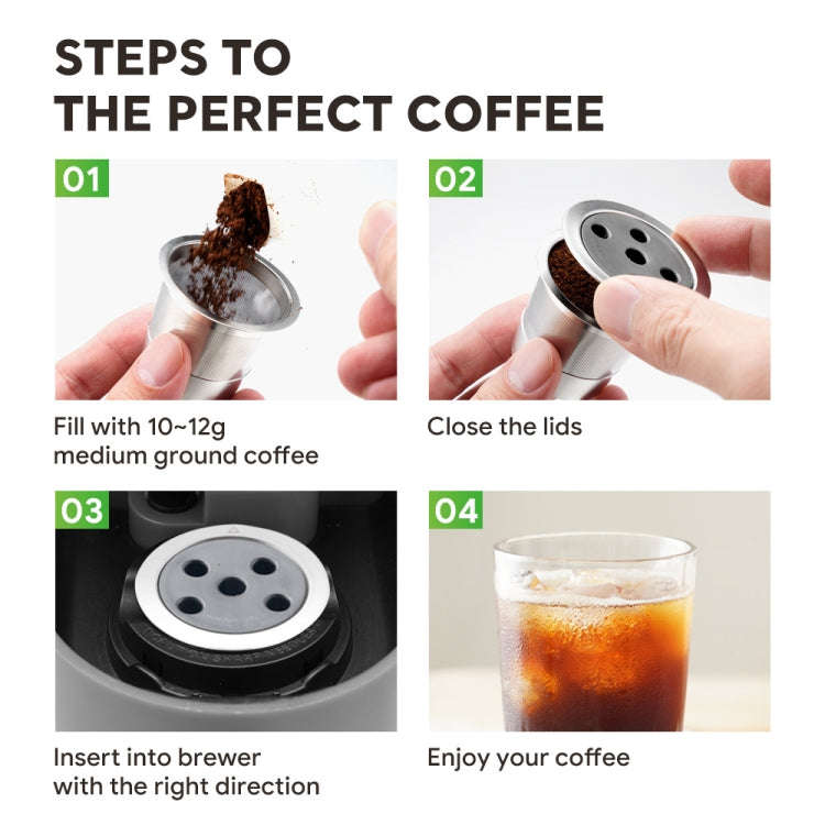 For Keurig K-Supreme Plus Coffee Machine Reusable Stainless Steel Filter Five-hole K Cup