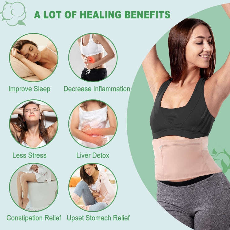 Waist Support Leak-proof Care Aid Package Sleep Conditioning Aids(Khaki)